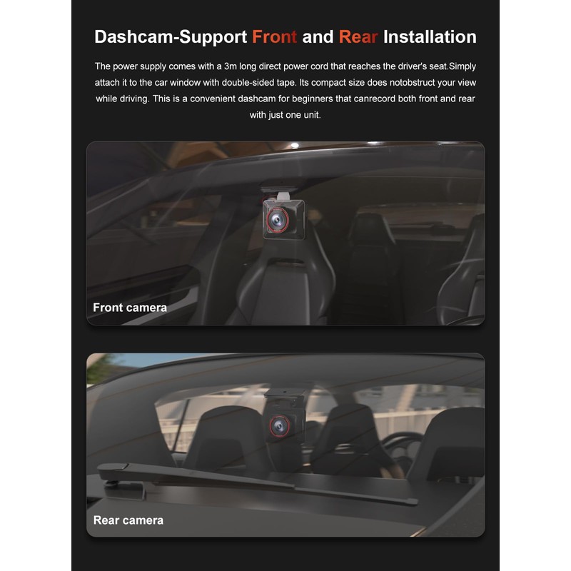 Dash Cam FHD 1080P Car Camera, AKEEYO WiFi Dash Camera