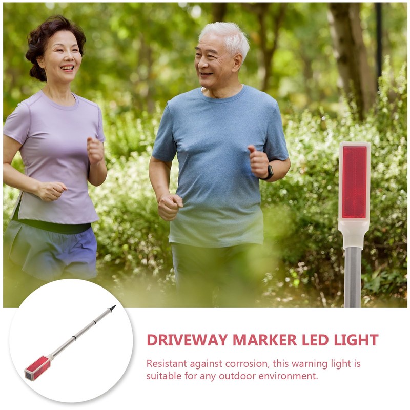 Solar Driveway Marker Lights 30.31 in Metal Stake Solar Powered