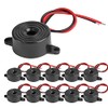 Dairzitv Active Piezo Buzzer 90 db with Industrial Audio Inside 2-Wire Leads Electric Alarmer DC 3-24V 10Pcs