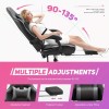 SMUG Ultimate Gaming Throne Ergonomic Computer Chair with Footrest, Adj.