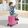 18" Kids Ride-On Suitcase Children Rolling Luggage Case Password Lock