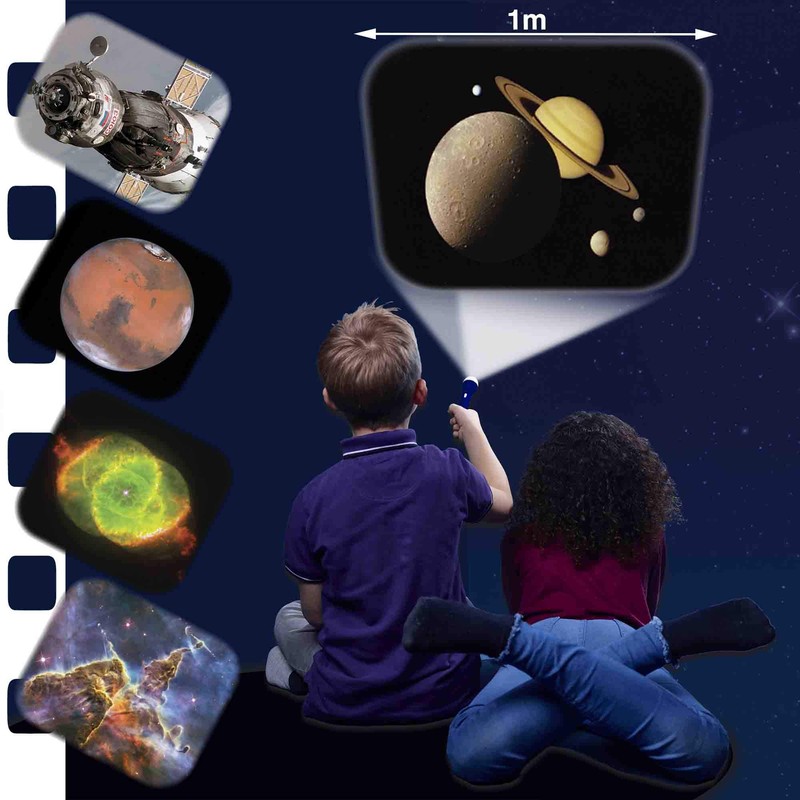 Brainstorm Toys E2008 Space Torch & Projector, Blue, 11cmx3cm