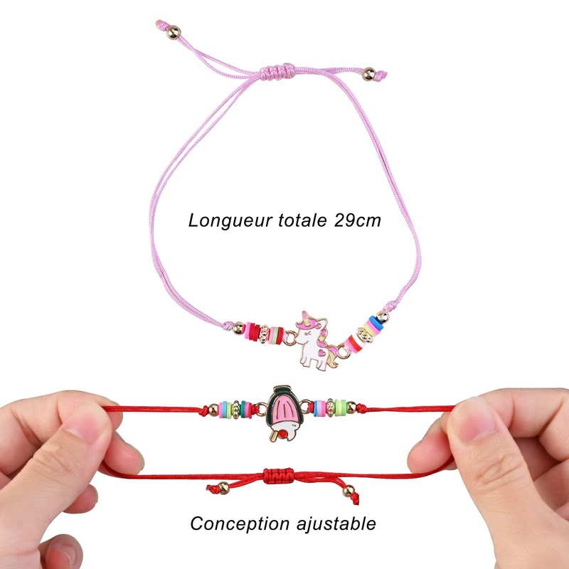 faburo Bracciale da ragazza, braccialetto amicizia per bambini, 11.0 centimeters,