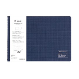 kleid 8915-04 Notebook, 0.08 inch (2 mm) Grid Notebook, A5W, Horizontal Type, 0.08 inch (2 mm) Square, Navy