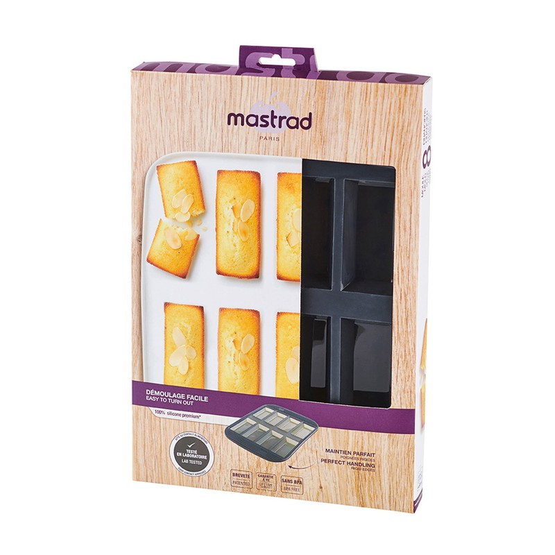 Mastrad Financier Baking Pan/Tray / Mould – Nonstick, Flexible, Durable,