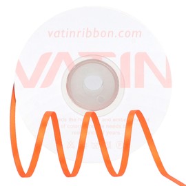 VATIN Satin Ribbon with 1/8" x Continuous 50 Yards, Double Faced Orange Polyester Thin Ribbon Use for Bows, Hair, Crafts, Floral, Wedding, Gift Wrapping and More