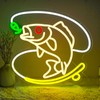 Fishing Neon Sign Dimmable Fish LED Neon Lights for Wall