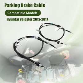 GXARTS Left and Right Parking Brake Cable 597602V000 597702V000 Compatible With Hyundai Veloster 2012-2017 Parking Brake Actuator Parking Brake Cable
