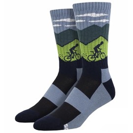 Socksmith Men's Crew Socks Compass Merino Wool Ride On, Ride On, Ride On (1 Pair)