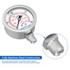 MEASUREMAN Fully Stainless Steel Hydraulic Glycerin Filled Pressure Gauge, 2-1/2"