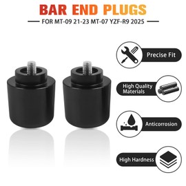 PIKPOP Motorcycle Handlebar Ends Replacement for Yamaha MT-09 MT 09 2021-2023 MT-07 MT 07 YZF-R9 YZF R9 2025+ Aluminum Hand Grips Plug