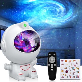 Astronaut Galaxy Projector Night Light USB Plug 360° Adjustable Spaceman Light Projector Equipped with Timer and Remote Control Suitable for Children Decorating Bedrooms Parties Kids Sensory Lights
