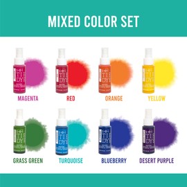 S.E.I. Classic Tie Dye Kit, Fabric Dye Spray Set, Easy Clean Up, Easy Application, Spray Tie Dye Kit - 8 Pack of Colors