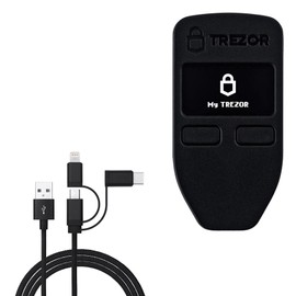 BoxWave Cable Compatible with Trezor One - AllCharge 3-in-1 Cable for Trezor One - Jet Black