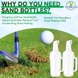Universal Golf Cart Sand Bottle Suitable for Club Car EZGO Yamaha,Divots Filler Sand & Seed Bottle with Rattle Proof Holder