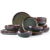 Herogo Stoneware Dinnerware Sets for 8, 24 Piece Plates and