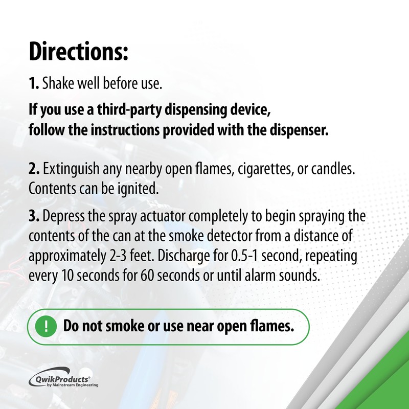 QwikSmoke Smoke Detector Tester Spray Fire Alarm Can of Smoke