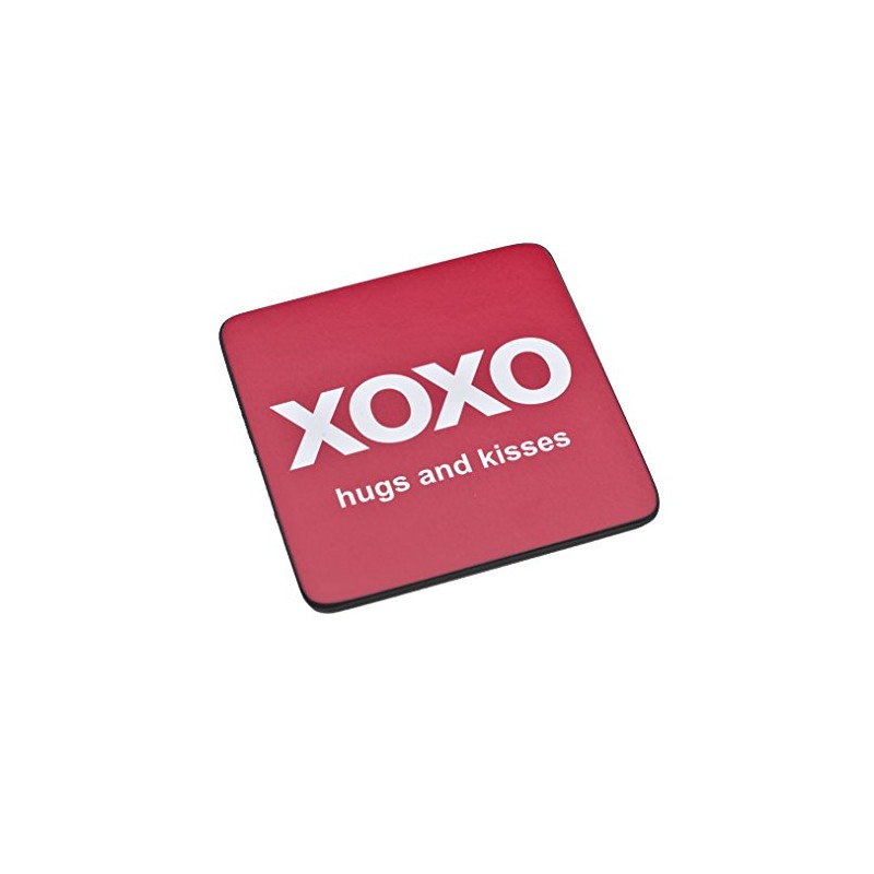 Red XOXO - Hugs And Kisses Coaster