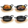 4 Sets Mini Cast Iron Skillet, 6.3 Inch Small Cast