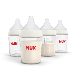 NUK Perfect Match Slow Flow 2 en 1 botella natural y anticólicos, 5 onzas, paquete de 4, sin BPA