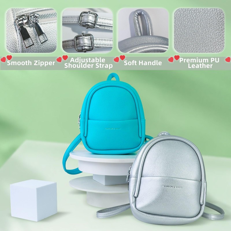 WisePoint Small Backpacks, PU Leather Small Backpack Purse for Women,