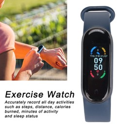 Smart Bracelet with Step Counter, Heart Rate Monitor and Sleep Monitor, IP67 Waterproof, All Day Activity Tracking, USB Plug Charging