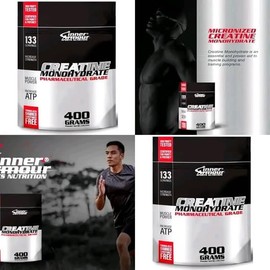 Creatina Monohidratada Micronizada 400g – Suplemento Deportivo para Aumento de Fuerza y Volumen Muscular - Vegana - Sin Gluten -