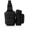 F Style One Shoulder Bag with Drink Pouch, Black