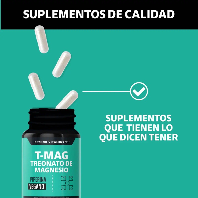 Mag Treonato Magnesio Complex Acerola Piperina Magnesium Threonate Pimienta Negra