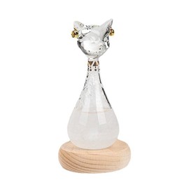 Lyaciomn Storm Weather Predictor Anderson Cat Barometer Forecaster Weather Station Cloud Storm Crystal Weather Forecast Bottle A
