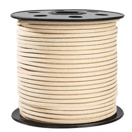 Leather Cord Faux Suede Cord for DIY Bracelet Necklace Jewellery Crafts 90 m Long 3 mm Width (Khaki)