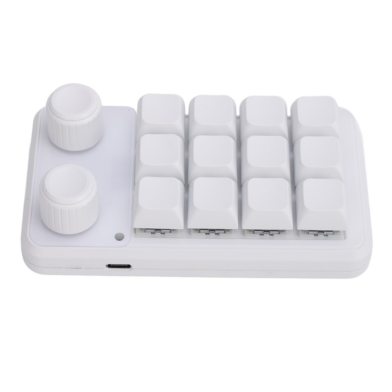 12 Keys Small Keyboard with Dual Knobs and RGB Light