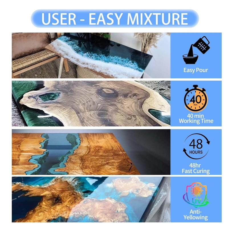 Deep Pour Epoxy Resin, 3 Gallon 2-4" Pour Depths Epoxy