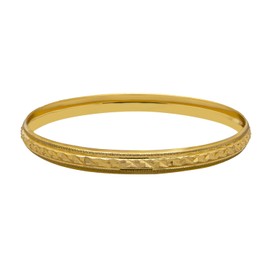 Bodha Traditional IndianAmritsari Gold Plated Punjabi Sikh Kada for Men (SJ_3472_2.12)