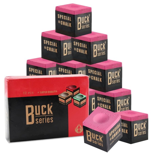 Snooker Cues Chalk,12 Pcs No‑slip Snooker Chalk Box Pool Cue