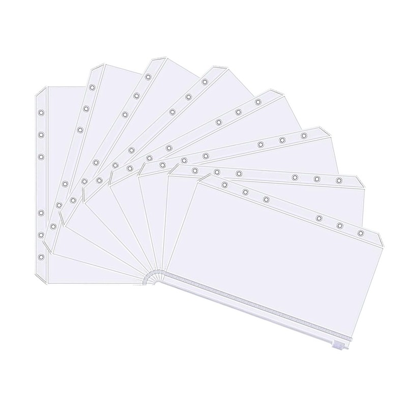 BRIIKPP A6 6 Hole Zipper Pocket, Personal Organizer Pocket, Waterproof,