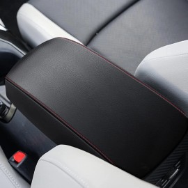 MIT Car Central Storage Lid Armrest Cover Faux Leather Pad For Toyota RAV4 2013-2018