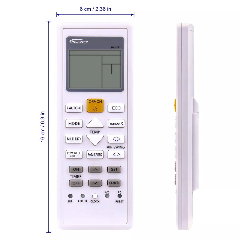 For Panasonic A75C16330 Replaced Remote for Panasonic AC Air Conditioner