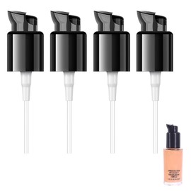 4pcs Replacement Foundation Pumps for MAC and Estee Lauder Double Wear, Foundation Pump for Makeup Bottles, Plastic Foundation Dispenser Pump with Protective Cap, Foundation Pump with Pressure Head