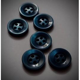 Unbranded 3/8" 4-Hole Dark Teal Dress Shirt Buttons