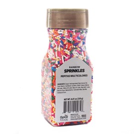iSpice Rainbow Sprinkles | Premium Quality | Perfect for topping on cookies, cakes and other treats | Ready to Use as is | 8.81oz (250g) (Rainbow Sprinkles)
