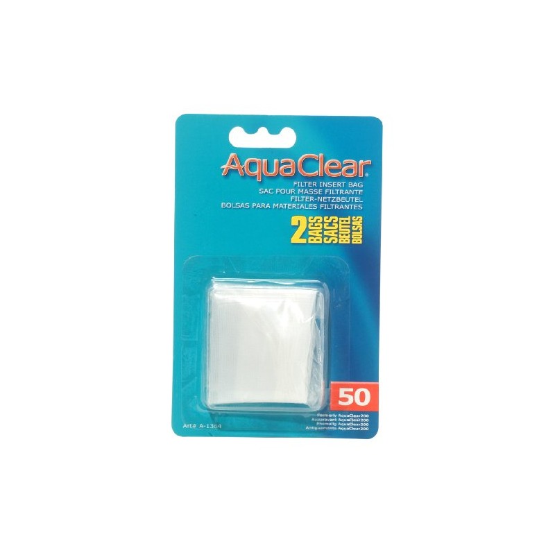 AquaClear 50 Nylon Bags, Aquarium Filter Media Bags, 2-Pack, A1364