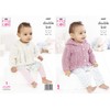 King Cole Baby Childrens Double Knitting Pattern Lacy Cardigan &