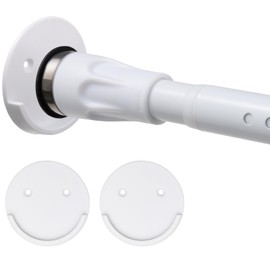 Shower Curtain Rod, 42-115 inches White Tension Shower Curtain Rod No Drilling Adjustable Shower Rods for Bathroom, Windows, Room Divider