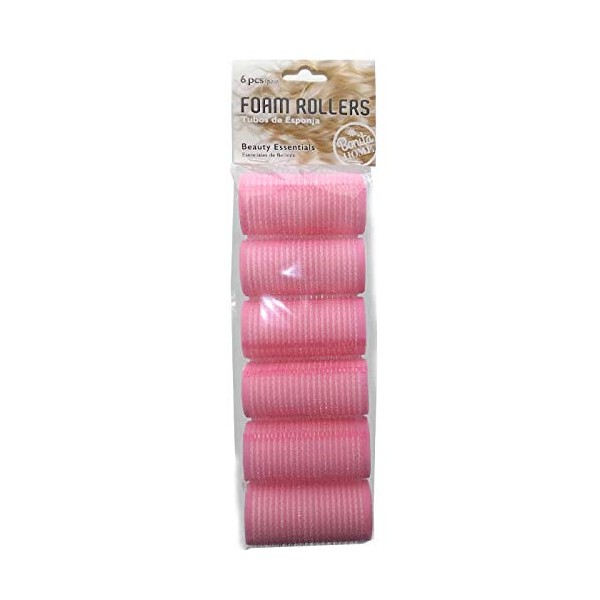 Bonita Home Foam Pink Hair Rollers 6 count Sm, Case