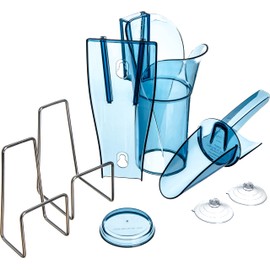 Carlisle FoodService Products SI5000 Polycarbonate Saf-T-Scoop and Guardian System, 6oz to 10oz, for Bar and Beverage Station, Blue