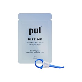 PUL Pack of 1 Reusable 2-in-1 Aligner Seating Chewie & Removal Tool — Compatible with Invisalign, Removable Braces, Retainers, Trays – Easy-to-Use Remover & Chew, Dental & Oral Hygiene Care – Blue