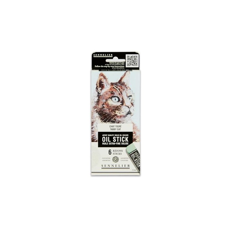 Sennelier Set of 6 Mini Oil Sticks - Tiger Cat