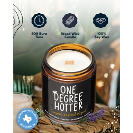 Funny Graduation Candle, Unique College & Masters Degree Gifts, One Degree Hotter, Best Funny Graduation Gift Ideas for Students, High School, Bachelor Graduates, PHD Gift Ready