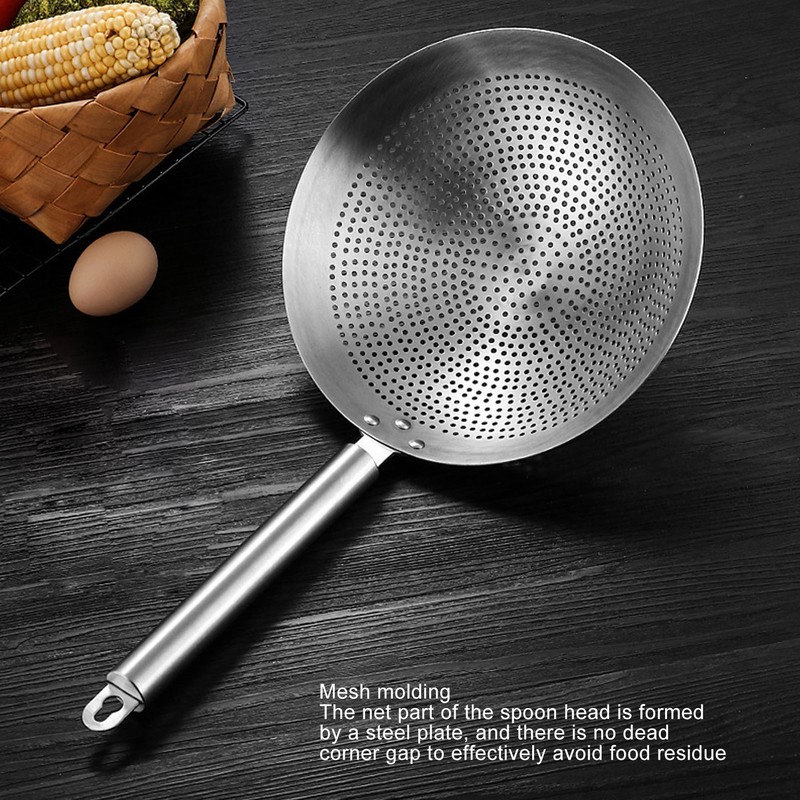 Colander Spoon 3mm Aperture 304 Stainless Steel Fine Filter Comfortable
